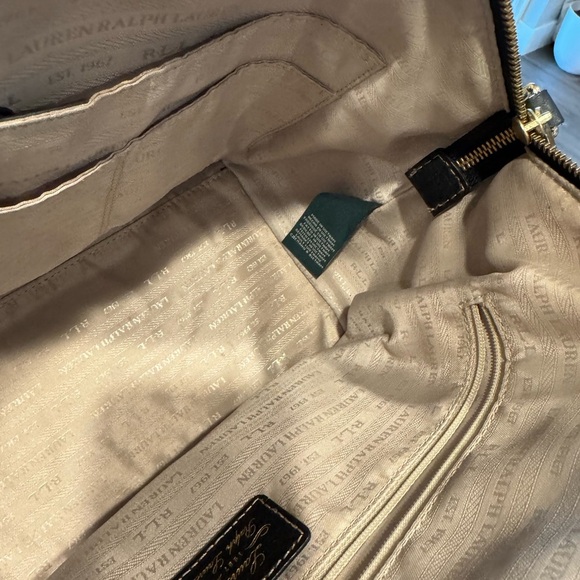 Lauren Ralph Lauren Sheldon black leather convertible purse - Picture 8 of 10